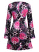 1970s Stars Disco Hippie Style Dress With Scarf
