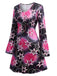 1970s Stars Disco Hippie Style Dress With Scarf
