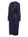 [Pre-Sale] Dark Blue 1940s Tie Neck Pleated Dress