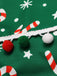 Red 1950s Candy Cane One-Shoulder Dress