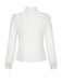 White 1940s Tie Neck Mesh Swiss Dots Blouse