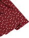 Red 1940s Polka Dot Lace-Up Chiffon Blouse
