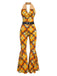 [Pre-Sale] 1970s Floral Pattern Patchwork Halter Jumpsuit