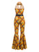 [Pre-Sale] 1970s Floral Pattern Patchwork Halter Jumpsuit