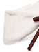White 1950s Christmas Ribbon Tie Fur Shawl