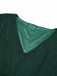 [Plus Size] Dark Green 1940s V-Neck Ruffles Solid Dress