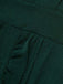 [Plus Size] Dark Green 1940s V-Neck Ruffles Solid Dress
