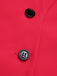 Red 1940s Solid Lapel Button-Down Blouse
