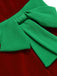 Red 1960s Christmas Wave Hem Contrast Dress