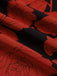 Black&Red 1980s Floral Long Sleeves Top&Skirt