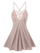 1950s Back Straps Lace Satin Nightdress
