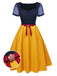 1940s Sweetheart Neck Bow Princess Dress