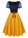 1940s Sweetheart Neck Bow Princess Dress