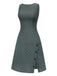 [Pre-Sale] Gray 1960s Heart Dots Sleeveless Dress