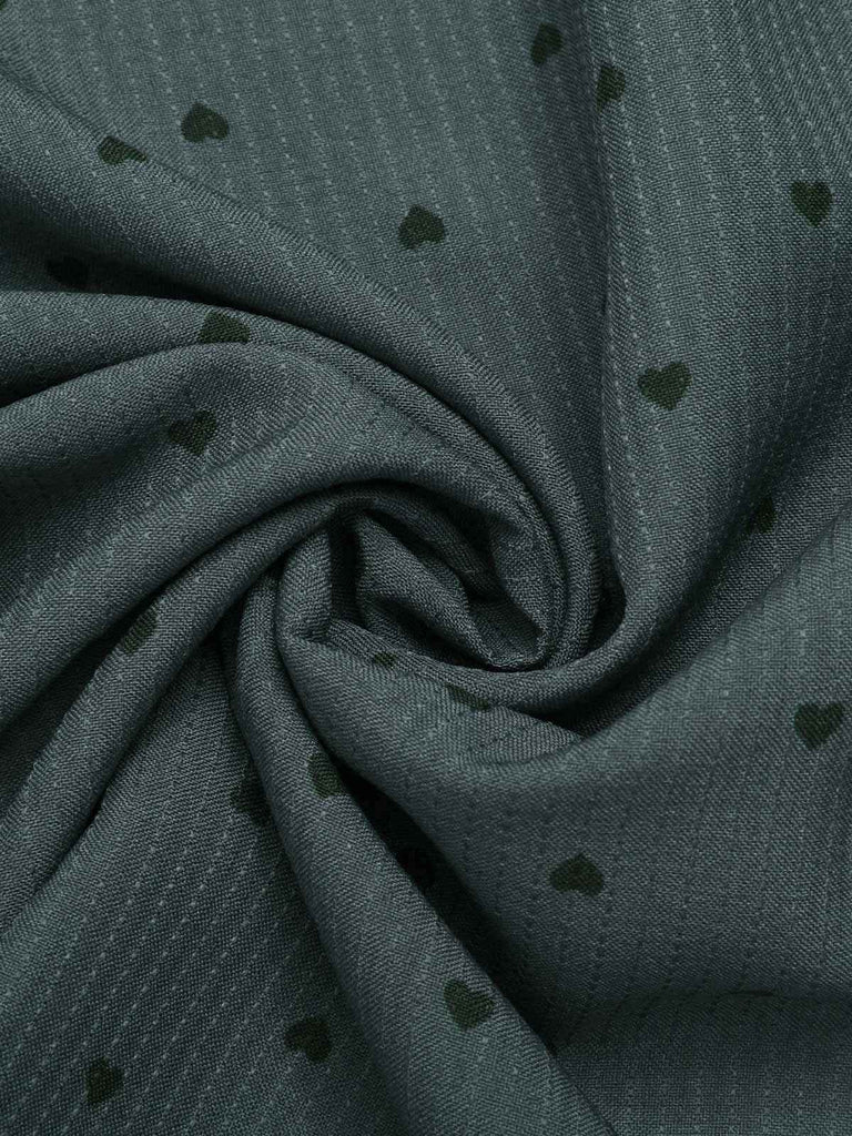 [Pre-Sale] Gray 1960s Heart Dots Sleeveless Dress