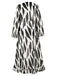Black 1950s Contrast Spots Long Cover Up