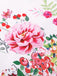 White 1940s Floral Lapel Patchwork Dress