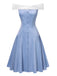 [Pre-Sale] Blue 1950s Off-Shoulder Tulle Princess Dress