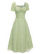 [Pre-Sale] Green 1940s Sweetheart Ditsy Floral Dress