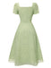 [Pre-Sale] Green 1940s Sweetheart Ditsy Floral Dress