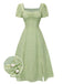 [Pre-Sale] Green 1940s Sweetheart Ditsy Floral Dress