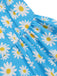 Blue 1950s Halter Lace Daisy Dress