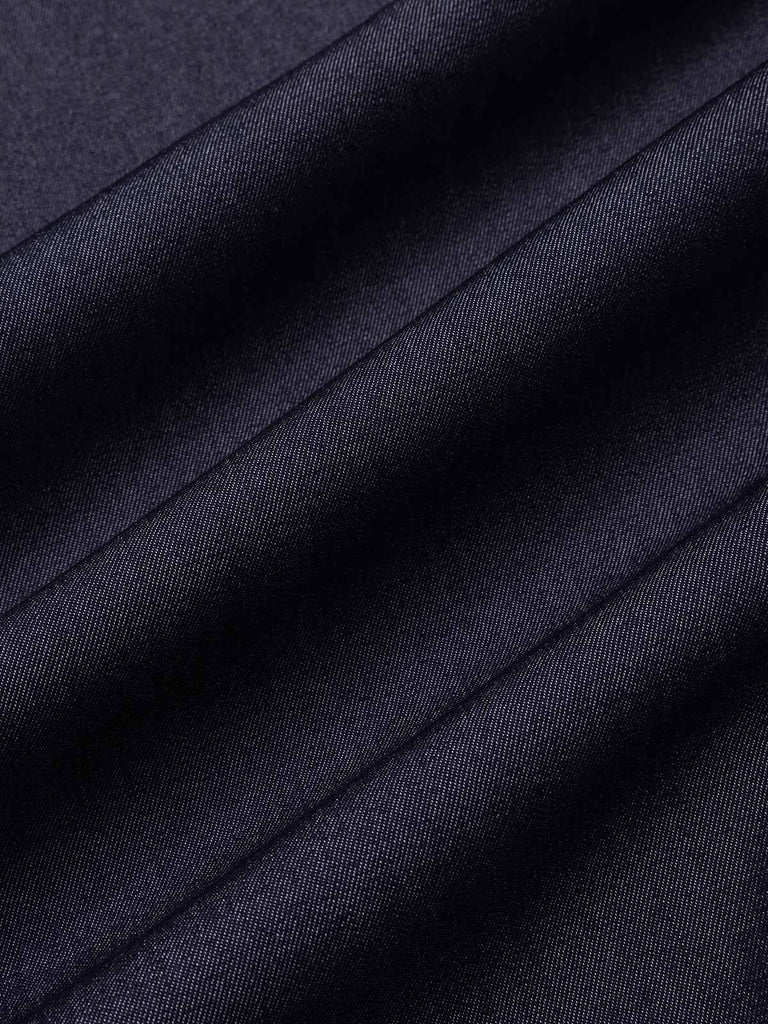 [Pre-Sale] Dark Blue 1930s Check Halter Patchwork Jumpsuit