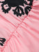 [Pre-Sale] Pink 1940s Oblique Neck Tribal Printed Romper