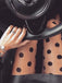 Black 1950s Polka Dot Vintage Stockings