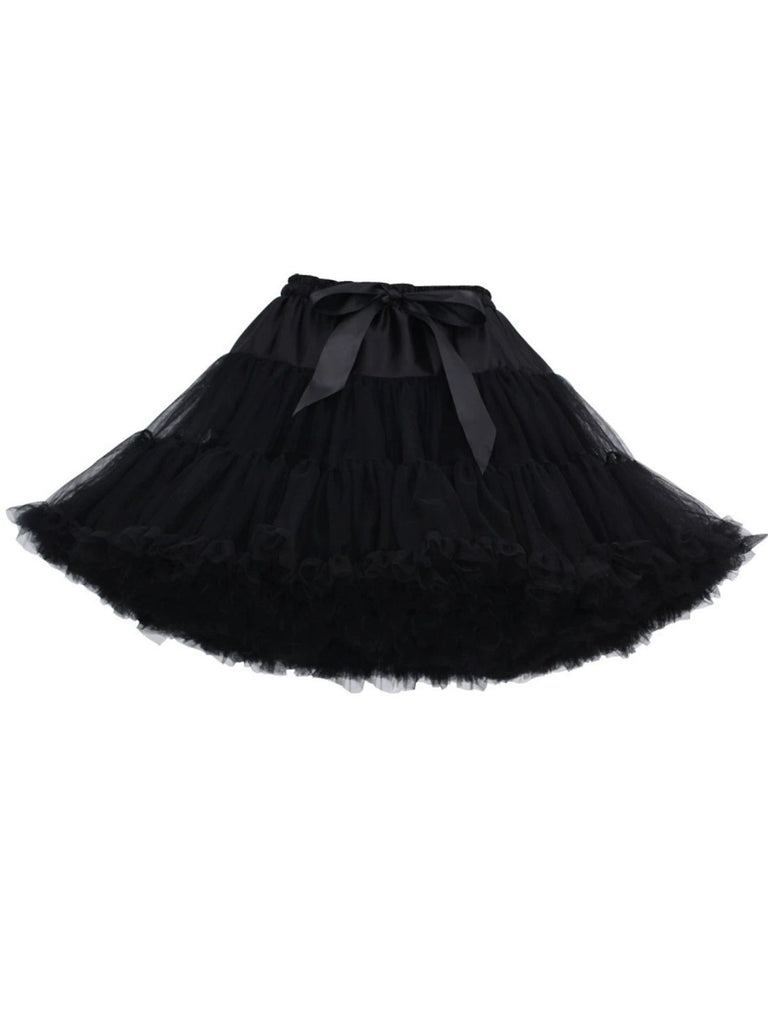 1950s Solid Halloween Mesh Underskirt Petticoat