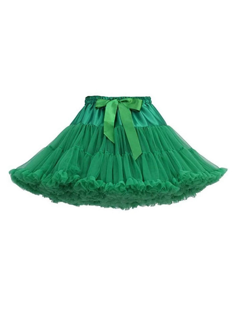 1950s Solid Halloween Mesh Underskirt Petticoat