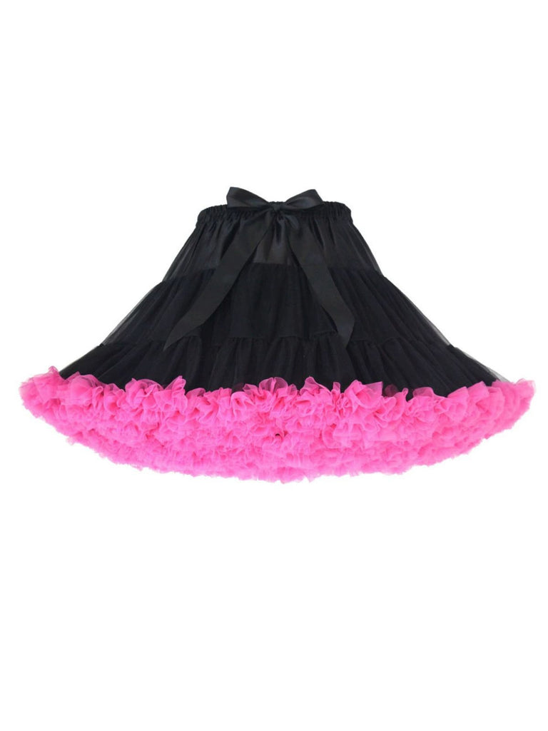 1950s Solid Halloween Mesh Underskirt Petticoat