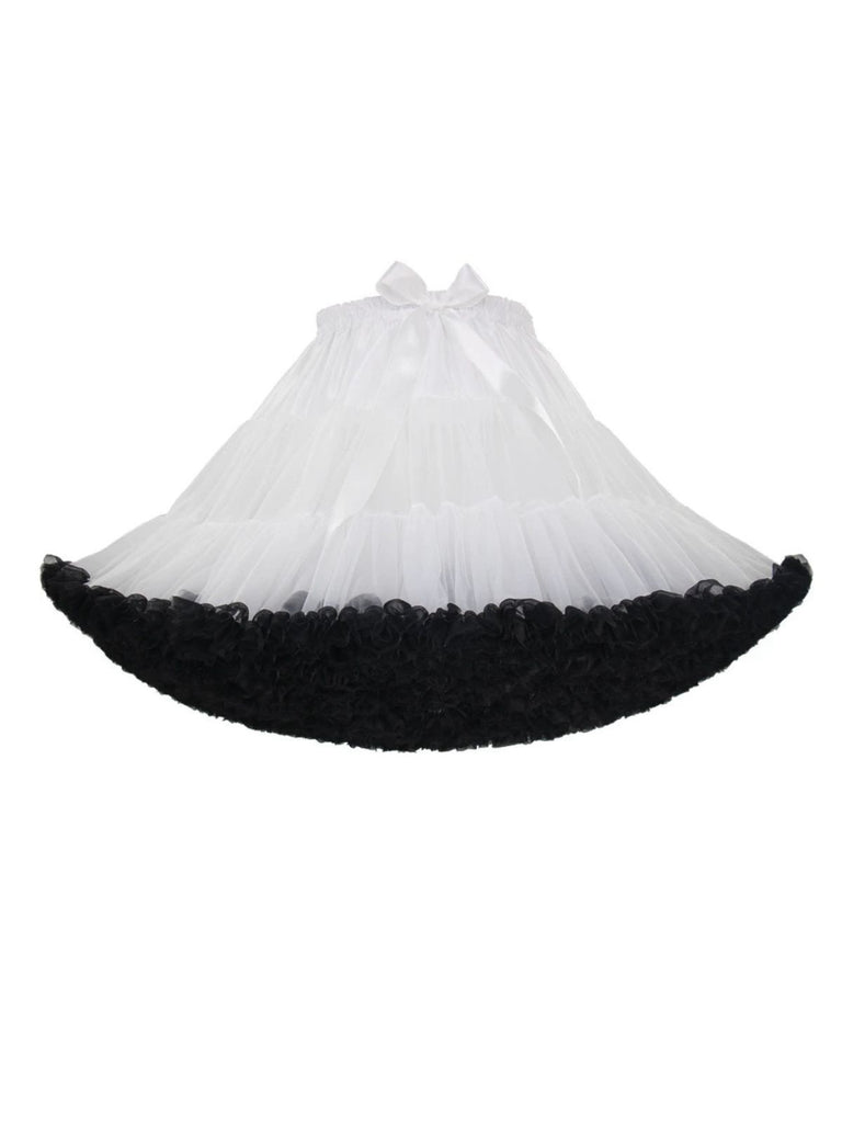 1950s Solid Halloween Mesh Underskirt Petticoat