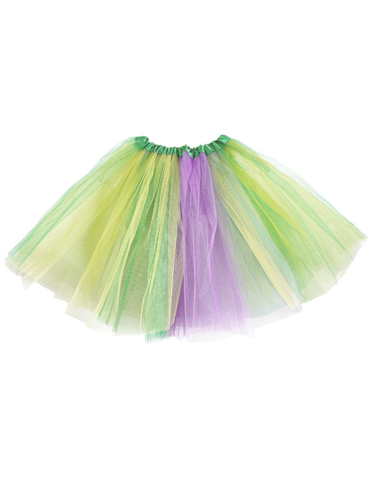 Multicolor 1970s Carnival Tulle Underskirt Petticoat