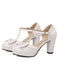 Bowknot Chunky Heels Mary Jane Shoes