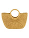 Half-Moon Hand Woven Straw Handbag
