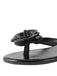 Retro Black Rose Flat Herringbone Sandals