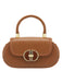 Brown Vintage Oval Leather Handbag
