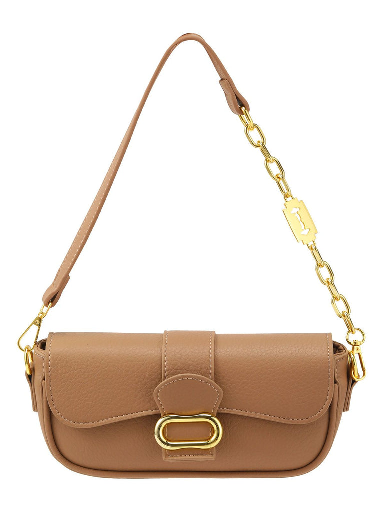Solid Color Chain Flap Shoulder Bags