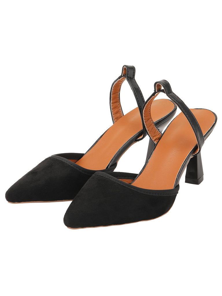 French Stiletto Heel Pointed Toe Sandals