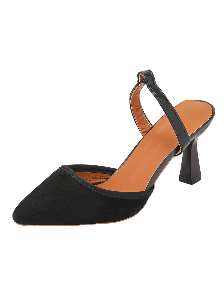 French Stiletto Heel Pointed Toe Sandals