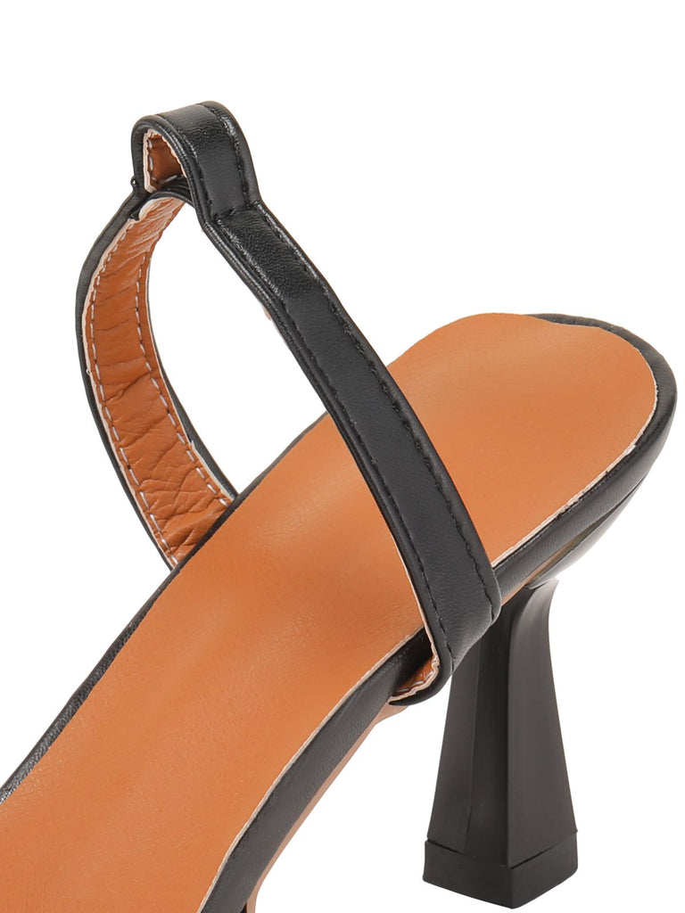 French Stiletto Heel Pointed Toe Sandals