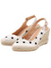 White Cutout Polka Dot High Heels