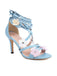 Retro 3D Flower Stilettos Ankle Wrap Sandals