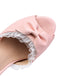 Pearl Bow Lace Peep Toe High Heels Sandals