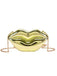 Lip-Shaped Metallic Shoulder Bag