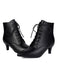 Vintage Lace-Up Kitten Heel Ankle Boots