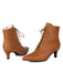 Vintage Lace-Up Kitten Heel Ankle Boots