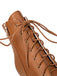 Vintage Lace-Up Kitten Heel Ankle Boots