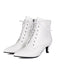 Vintage Lace-Up Kitten Heel Ankle Boots